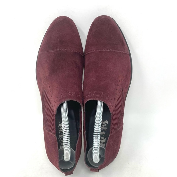 Korks‎ Leather Slip Ons Suede Maroon Womens 7.5 - Picture 6 of 8